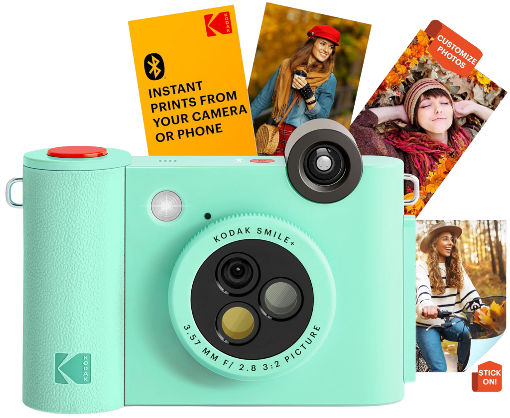 Kodak Smile+ 2-in-1 instant camera and phone photo printer