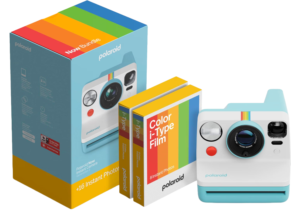 Polaroid instant camera bundled with a pack of instant film