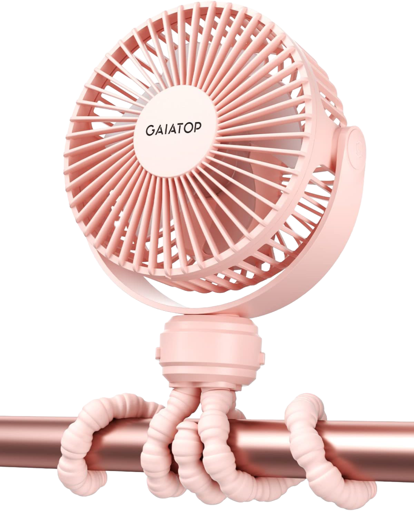 Small battery-powered clip-on fan can be attached to a hospital bed rail